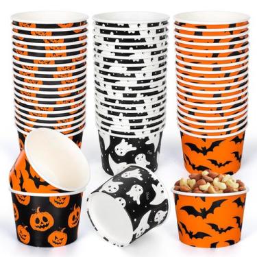 Imagem de Taças de papel descartáveis Whaline Halloween 60 unidades 250 ml 9 onç