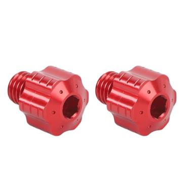 Imagem de Cryfokt Parafusos do Espelho Motocicleta, Fácil Torcer o Parafuso do Espelho Retrovisor Motocicleta Anodizado Alta Dureza para Moto (Vermelho)