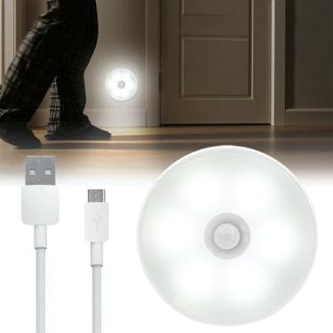 Imagem de Kit 2 Luminárias LED de Armário com Sensor de Movimento – Luz Quente ou Fria – Recarregável via USB – Closet, Escada e Corredor