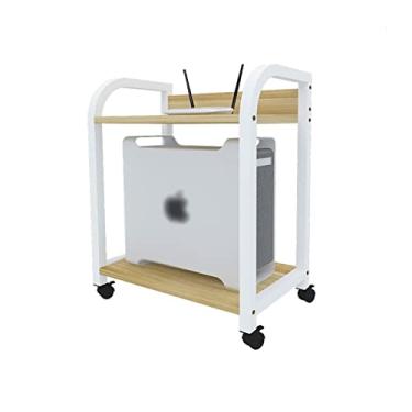 Imagem de Suporte de CPU, suporte de torre, suporte de CPU do chão ao teto, suporte de computador resistente, suporte de armazenamento de chassi móvel multicamadas com rodas e suporte para CPU