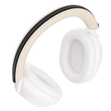 Imagem de Capa de silicone para faixa de cabeça Joghaw para Sony WH-1000XM5 – Protetor de alça de cabeça com zíper à prova de suor – Antiarranhões, lavável, macio, para academia e viagens – dourado