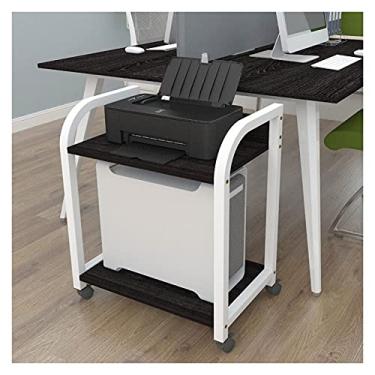 Imagem de Suporte para PC, suporte de CPU de 2 níveis, suporte para PC, suporte de torre, suporte de armazenamento, impressora, suporte lateral, suporte de oito modelos de cores (cor: 7)