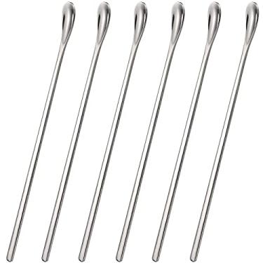 Imagem de Coffee Stirrers Spoons Stainless Steel Cocktail Stir Sticks Spoons Ice Tea Spoons with Long Handle of 6 Pieces for Coffee Drinks…