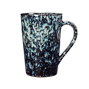 Imagem de Caneca personalizada copo de cerâmica vitrificado em forno 400 ml grande capacidade escritório copo de beber casa leite café da manhã caneca de café (cor: F)