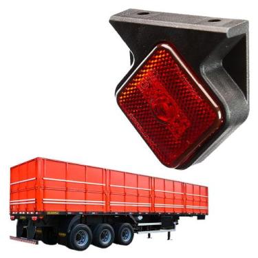 Imagem de Lanterna lateral Carreta Guerra LED 12 24v Vermelha - Suport - Braslux