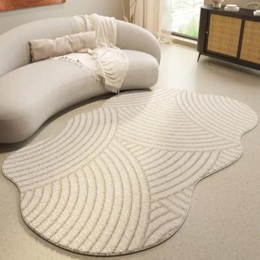Imagem de Tapete para sala de estar grande, bege simples, espesso, para cabeceira de cama, para área de lazer e vestiário (200 x 250 cm (6,5 x 8,2 pés)/SY2970-YD-A)