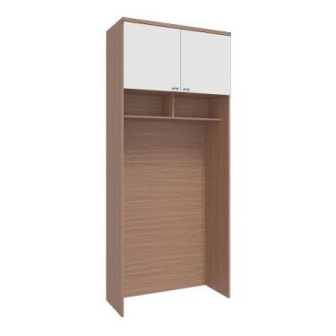 Imagem de Guarda Roupa Modulo Ponte 2 Portas Setiba Plus Carvalho/Branco - Rimo