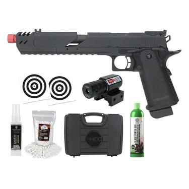 Imagem de Pistola Airsoft Gás Gbb 1911 Hi-capa Speed 6mm Rossi+kit Pro