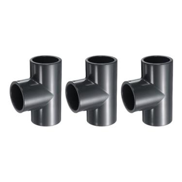 Imagem de HARFINGTON 2 peças de encaixe de PVC de 3 vias, conector de 3 vias, acoplamento de tubulação de grau de construção, acessórios de cotovelo para esgoto, encanamento, tubo de drenagem, suprimentos de