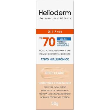 Imagem de Protetor Solar Helioderm Facial Fps70 Oil Fre 50g Bege Claro