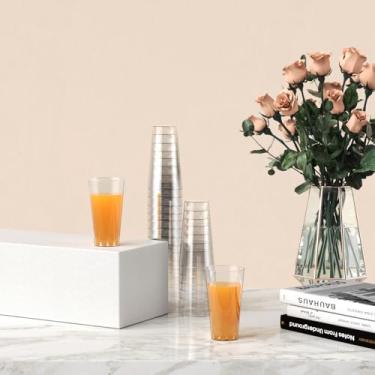 Imagem de Copos de plástico PS transparentes de 473 ml, sem BPA, à prova de vazamento, seguros para alimentos – Perfeito para café gelado, vitaminas, festas, casamentos e uso diário
