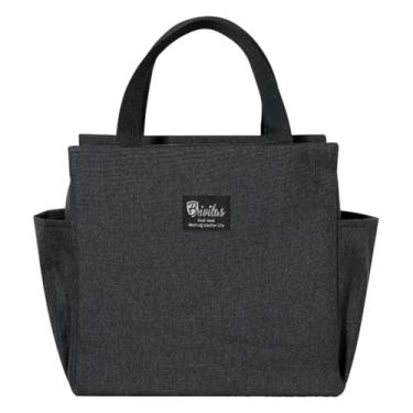 Imagem de Lancheira para mulheres, adultos, homens, bolsas térmicas, reutilizáveis, com bolso lateral para trabalho, escritório, piquenique, praia