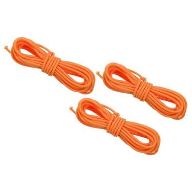 Imagem de Corda de laço D para tiro com arco 3 m, pacote com 3 cordas de laço de liberação de fio de fixação para cordão composto, laranja