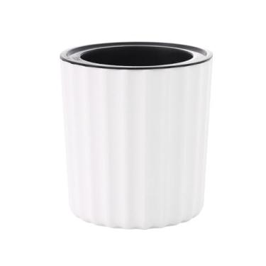 Imagem de Vaso de flores autoirrigável para decoração de casa vaso de plástico absorvente de água vaso de plantas preguiçosas de cor sólida