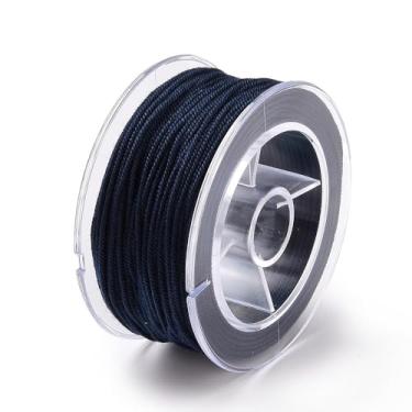 Imagem de 1 rolo de macramê de algodão corda trançada de 1 mm para pulseira faça você mesmo, colar, acessórios de cabelo, artesanato, decoração de parede, caixas de presente penduradas, embalagem de embrulho