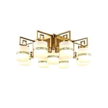 Imagem de Luz de teto Luminária de teto mármore luxuosa para sala jantar simples, estar, quarto, cobre