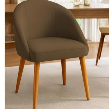 Imagem de kIT 2 Cadeira Lua Decorativa Poltrona Lua Sala de Estar Salão Quarto Estética Decoração Recepção(KIT 2 LUA MARROM)