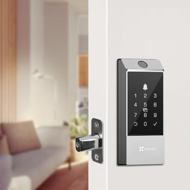 Imagem de Fechadura Digital de Embutir CS-DL04 PRO Abre por Biometria, Aplicativo, Tag, senha e chave