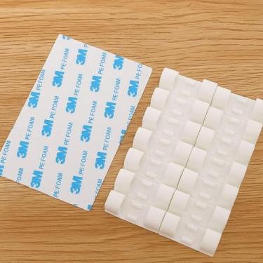 Imagem de Kit 40 Organizadores de Fios e Cabos Autoadesivos, Fixador Prático para Casa e Escritório (Transparente)