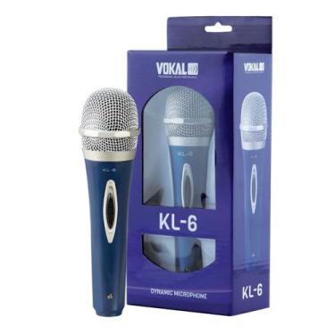 Imagem de Microfone Dinâmico Vokal KL-6  Cardioide / Com Cabo P10XLR - 8617, Pre