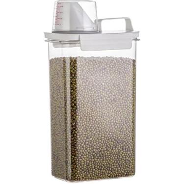 Imagem de Pote Hermético Com Copo Medidor Dispenser Organizador Dosador Multiuso Porta Mantimentos opções de 1100L, 1800L, 2300L (2300L)