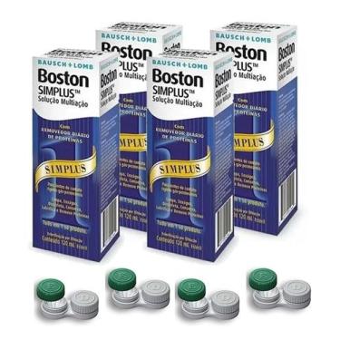 Imagem de Boston Simplus Solção Multiação 120ml - Bausch & Lomb, incolor, 4 caix