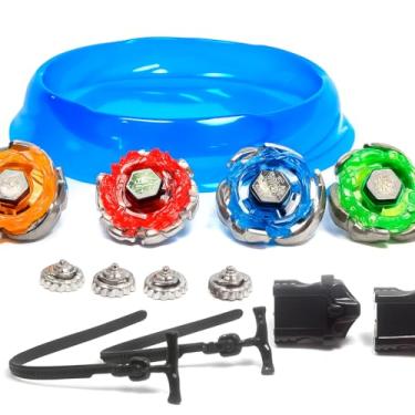 Imagem de Arena de Batalha com 4 Peões de Metal, 2 Lançadores, Acessórios Completos, para Crianças Maiores de 3 Anos