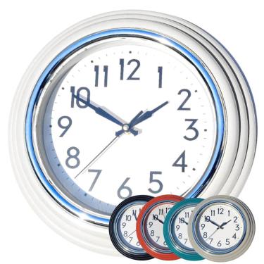 Imagem de Relógio de Parede Wincy Pequeno Silesioso Decorativo Casa Sala Escritório Redondo Vermelho Preto Branco Verde Nude PDA02083