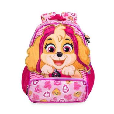 Imagem de Mochila Escolar Feminina Patrulha Canina Skye Baby Rosa - Bagaggio, U