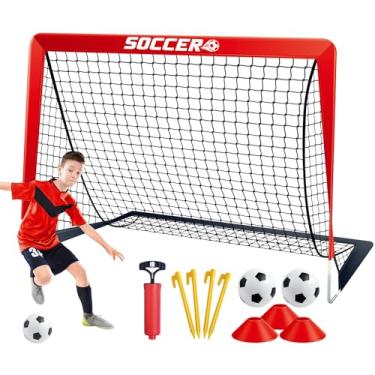 Imagem de Futebol e Equipamento Treinamento Definir, Trave Futêbol, Gol de Futêbol, com Trave de Gol (118*87cm),Bola,Cones e Acessórios, presentesp, adequados para crianças dos 6 aos 14 anos.