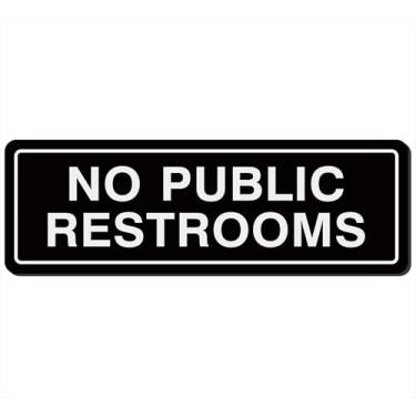 Imagem de Placa sem banheiro público – placa de banheiro, sinalização acrílica durável premium, estilo empresarial moderno, autoadesivo forte, sem ferramentas, instalação rápida, perfeita para o seu negócio (22