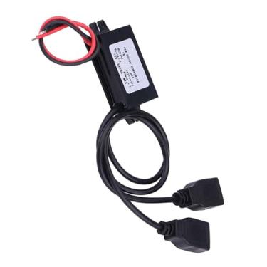 Imagem de DC 12V 5V Módulo Conversor Adaptador de Carregador USB Duplo Portátil à Prova D'água para Carro Motocicleta
