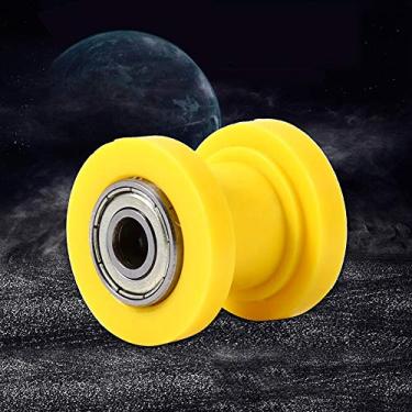Imagem de Kavolet Guia do Tensor do Rolo de Corrente de 10 Mm, Roda de Nylon de Sujeira Com Rolamentos, 3 Cores Disponíveis, para Conversões de Bicicleta a Gasolina a Gás (Amarelo)