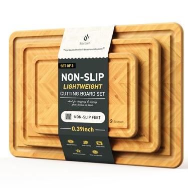 Imagem de Tábua de cortar madeira, tábua de corte dupla face, tábua de servir, cozinha, essencial, casa, aquecimento, anfitriã, presente bandeja de servir para Natal, casamento, aniversário, aniversário