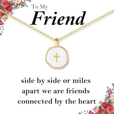 Imagem de Presentes de Natal cristãos para mulheres, colar com cruz de pérolas, presentes baseados na fé, para filha, irmã, mãe, batismo religioso, presente católico, colar cristão para neta, avó, confirmação