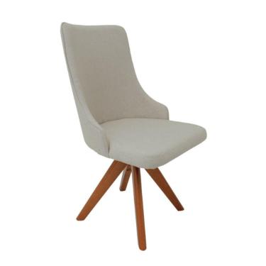 Imagem de Cadeira De Jantar Roma Giratória Cinza Claro