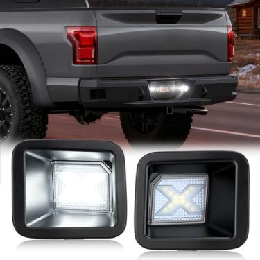 Imagem de YCLL Luzes de LED para placa de carro adequadas para Ford F250 F350 2017-2019 (patente pendente), LED de para-choque traseiro Superbright X-Style, lente limpa