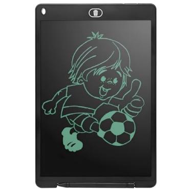 Imagem de Lousa Digital Mágica Infantil LCD 12″ – Tablet de Escrita e Desenho Colorido, Educativo e Criativo para Crianças (Preto)