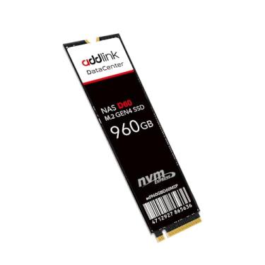 Imagem de Addlink D60 960 GB M.2 2280 SSD interno Enterprise NAS de alta resistência para centro de dados de servidor empresarial, PCIe Gen4X4 NVMe 1.4 3D eTLC, até 6.000 MB/s, durabilidade de até 1.900 TBW