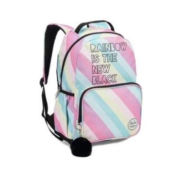 Imagem de Mochila Escolar Passeio Infantil Juvenil Feminina Rainbow-Feminino