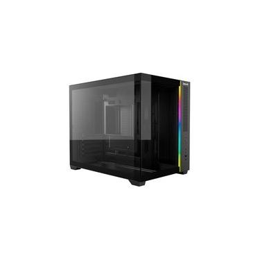 Imagem de Gabinete Gamer Redragon Wideload Mini Lite RGB, Mini Tower, M-ATX, Sem Fans, Preto - CA-611B