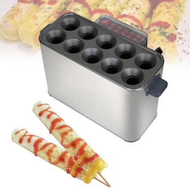 Imagem de Máquina comercial de rolo de cachorro-quente, máquina multifuncional de café da manhã para fazer rolinhos de ovo de cachorro-quente