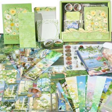 Imagem de VILOOK Kit de materiais de scrapbook, kit de scrapbook de estética vintage para fazer cartões, suprimentos de diário de flores, presente de aniversário de artesanato para adolescentes, meninas e