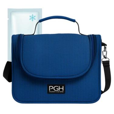 Imagem de Bolsa Lancheira Térmica Impermeável, PGH, Modelo COMPACT MINI - Capacidade de 4 Litros (Azul Mescla com Gelo)