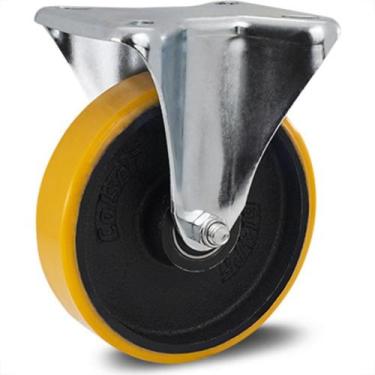 Imagem de Rodizio Para Carrinho Colson Ferro Base Fixa Sem Trava 100Mm