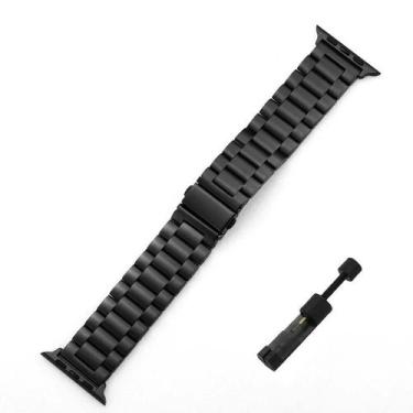 Imagem de Pulseira De Aço Inoxidável Para Apple Watch 45mm 49mm 41mm 40mm 44mm B