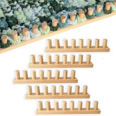 Imagem de Cobertor grosso de 79 polegadas – tear para cobertores faça você mesmo, fio de tricô manual de tamanho ajustável, sem necessidade de agulhas, artesanato para iniciantes