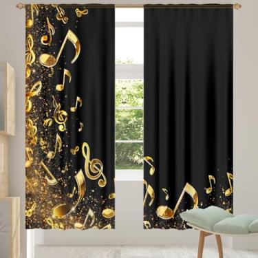 Imagem de 2 conjuntos de painéis, cortinas transparentes douradas com filtro leve, painéis de cortina leve para janela de porta para sala de estar, quarto, jantar, 192 cm de comprimento