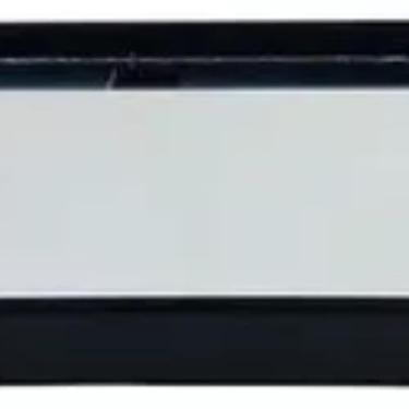 Imagem de Bandeja Espelhada Premium para Banheiro - Vidro Temperado Antiderrapante, Multiuso para Lavabo, Quarto e Cozinha (Fácil Limpeza)(Oval Lisa Preto 30x12cm)