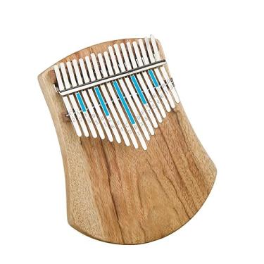 Imagem de Piano de polegar portátil feito à mão, tom B, 17 teclas, calimba de cânfora sólida com martelo de afinação